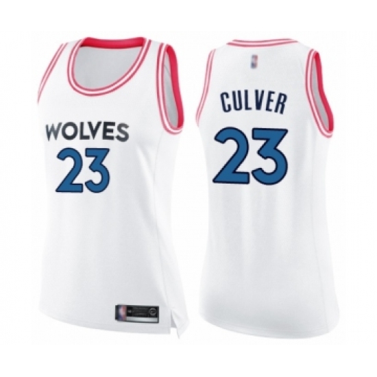 Womens-Minnesota-Timberwolves-23-Jarrett-Culver-Swingman-White-Pink-Fashion-Basketball-Jersey_15423_550X550
